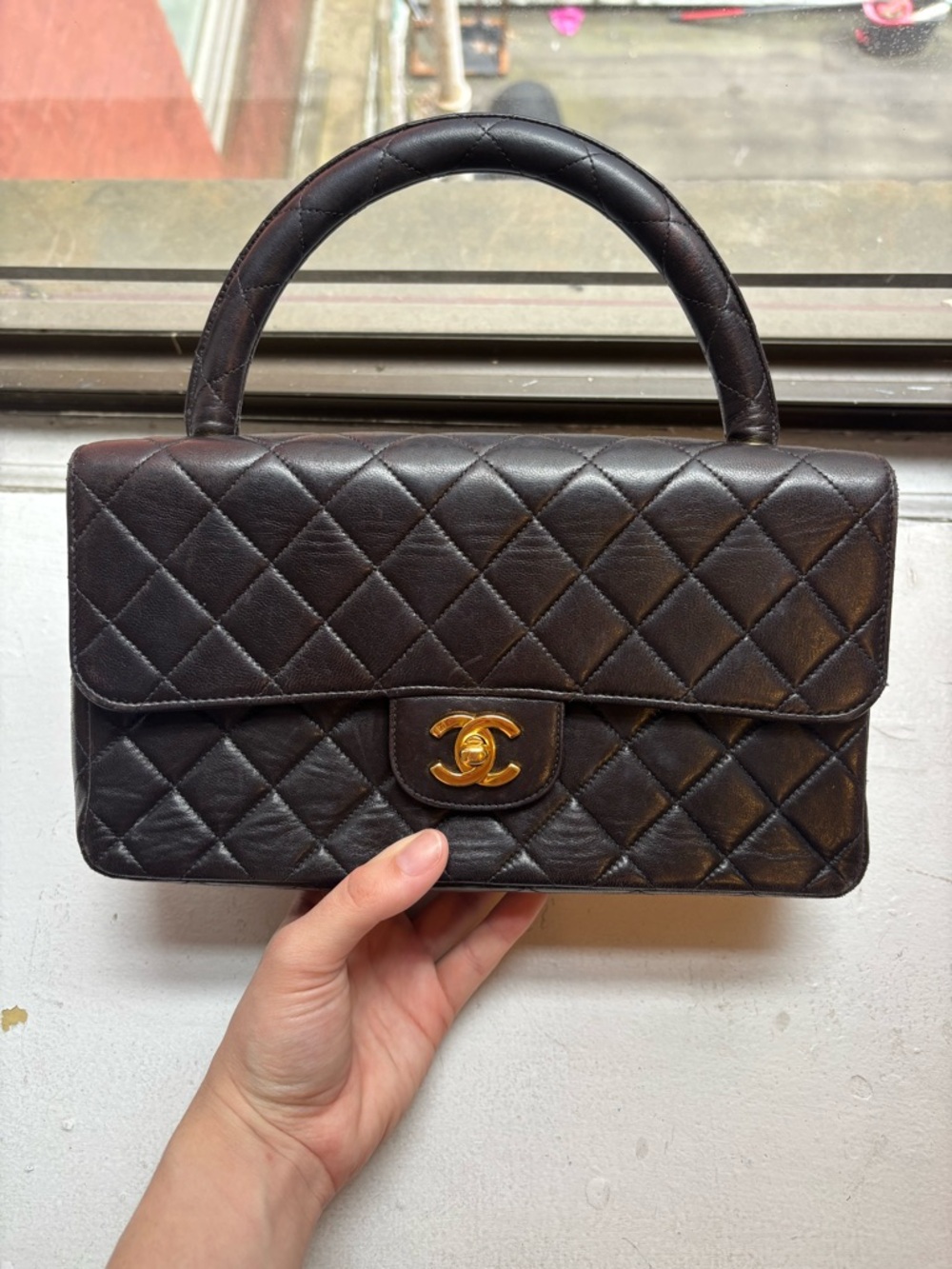 Vintage Chanel Kelly Top Handle Flap Bag